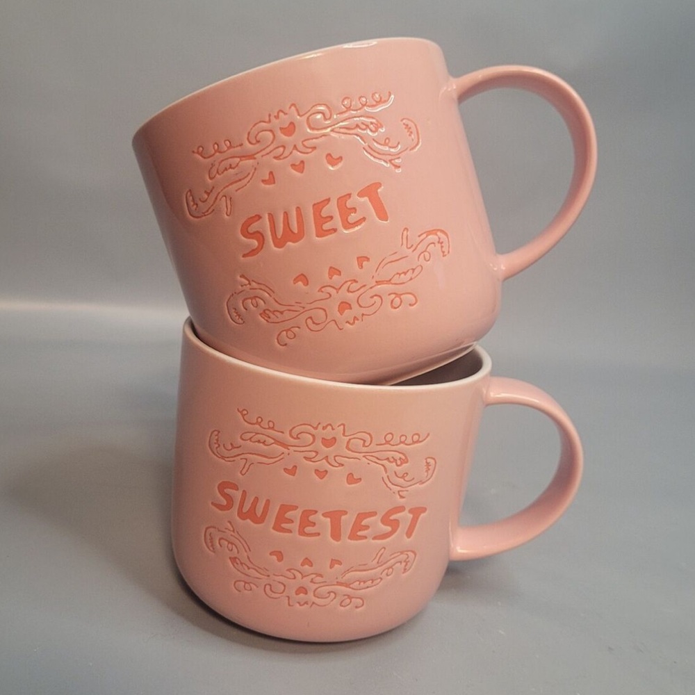 LOT Opalhouse Love 💗 Sweet Sweetest Hearts Mugs Set Limited Edition Coffee Cups